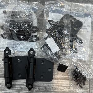 Style Selections Flush Self-Closing Cabinet Hinge Matte Black 3Pack [96]